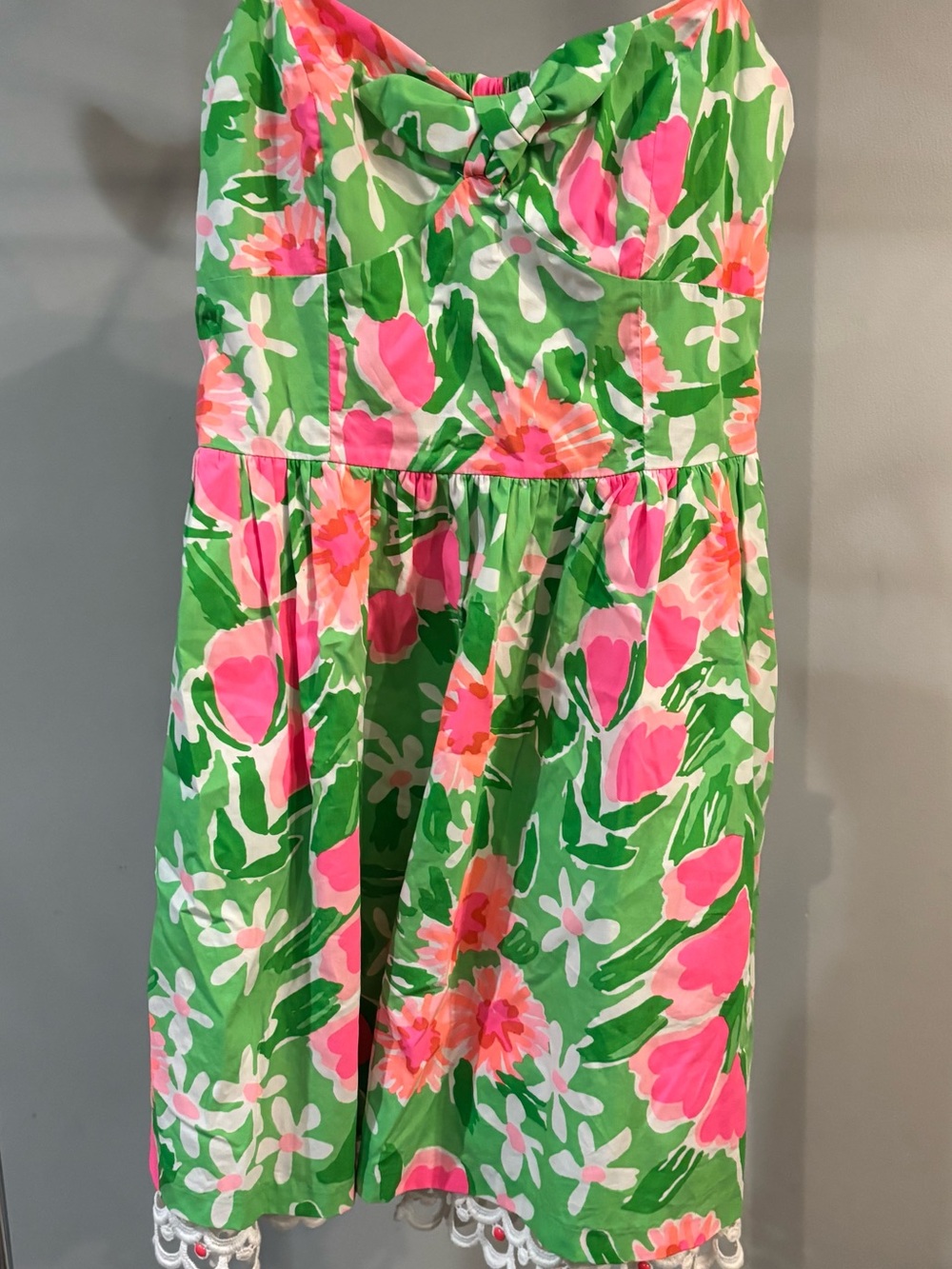 Lilly Pulitzer Macauley Sundress Bright Floral in Green and Pink size 4 - Picture 3 of 11